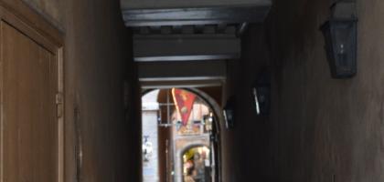 Lyon quartier Croix Rousse traboules successives et commerce