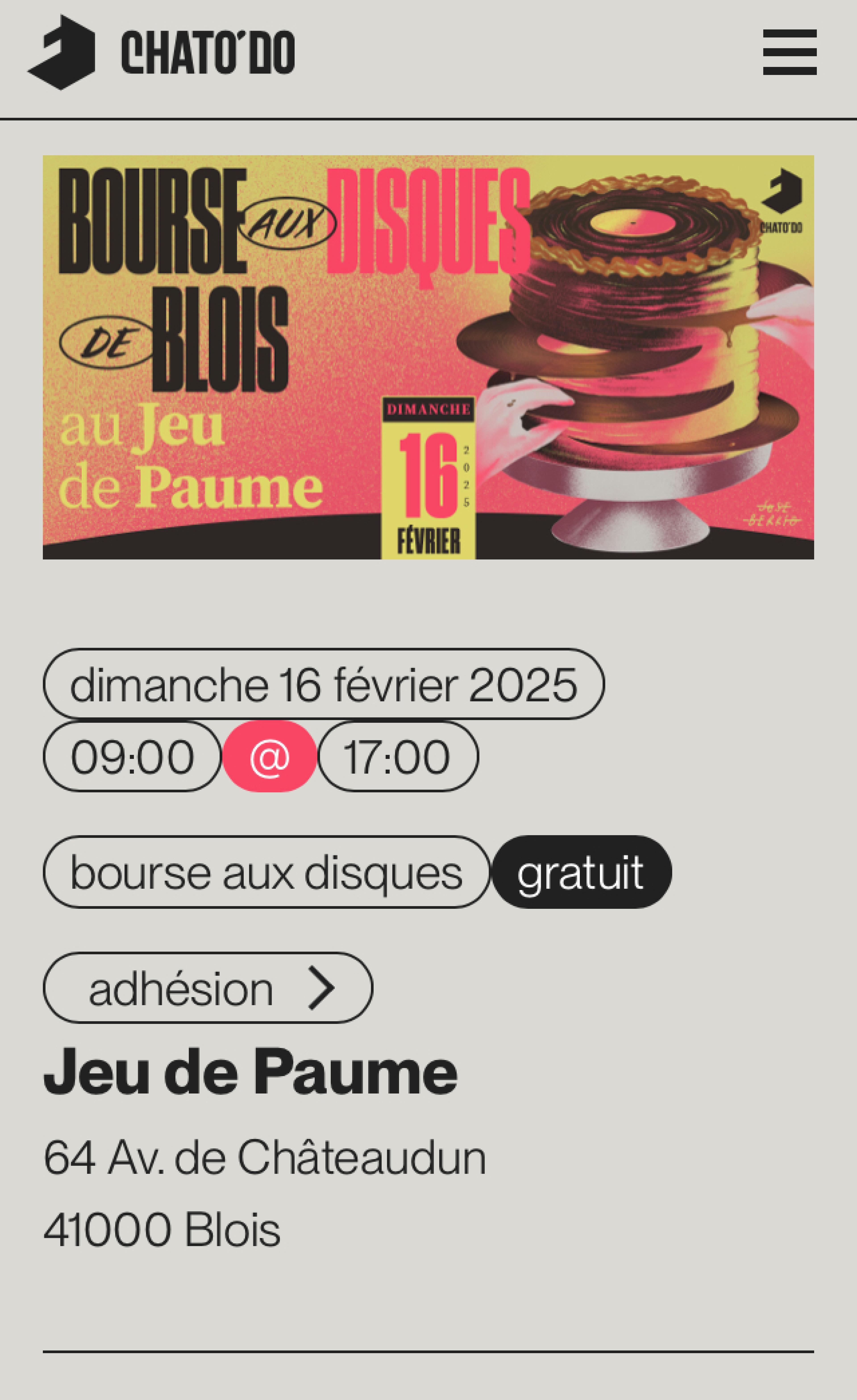 16e bourse aux disques de Blois  Vinyles, CD et collections en fête au jeu de Paume !