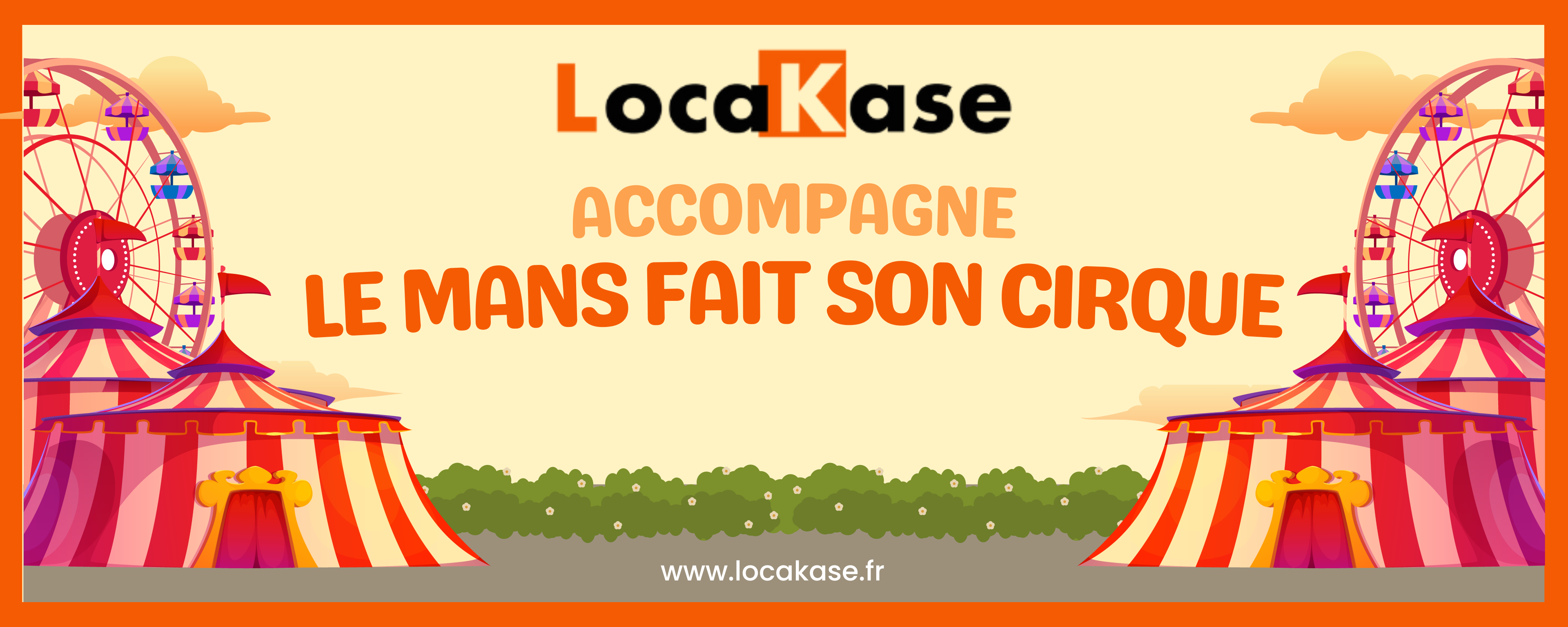 bannière à l'effigie de Locakase et de l'organisation 