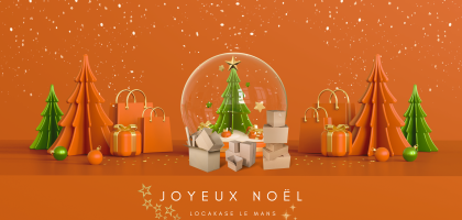 Sapins et boules de Noël orange